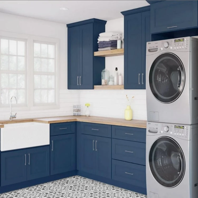 Laundry Room Blue Cabinets-02